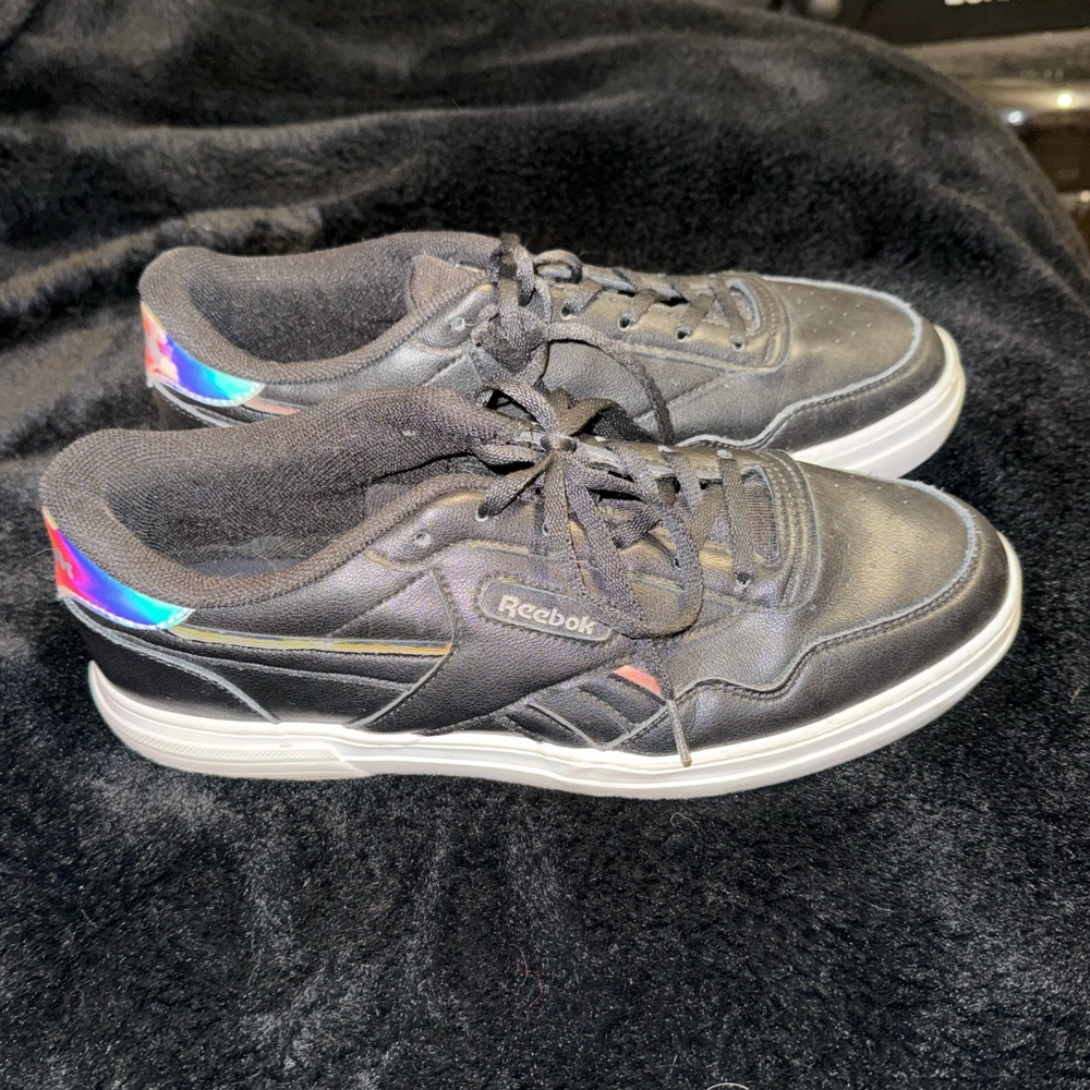 Reebok Black Sneakers with Iridescent Details